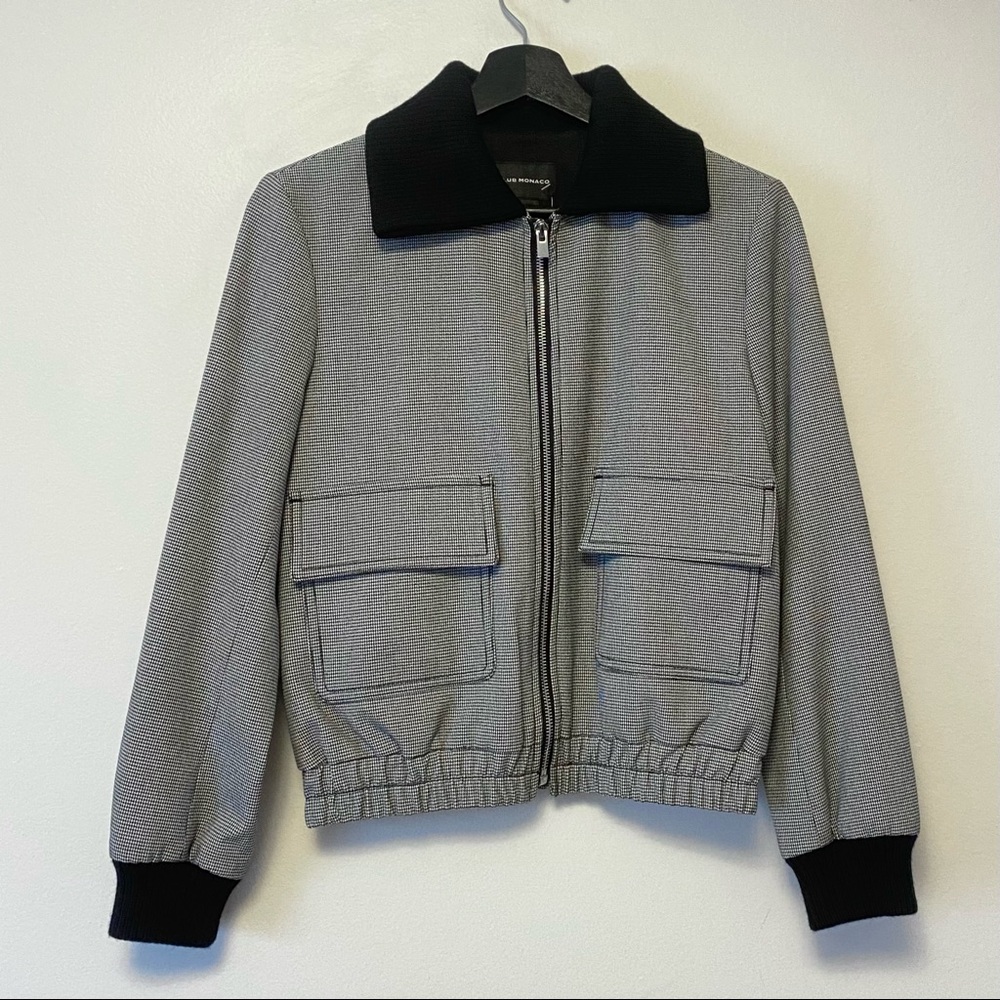 Brand new with tag Club Monaco Zipped Jacket white and black size XSmall.